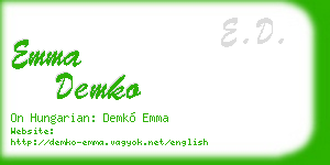 emma demko business card